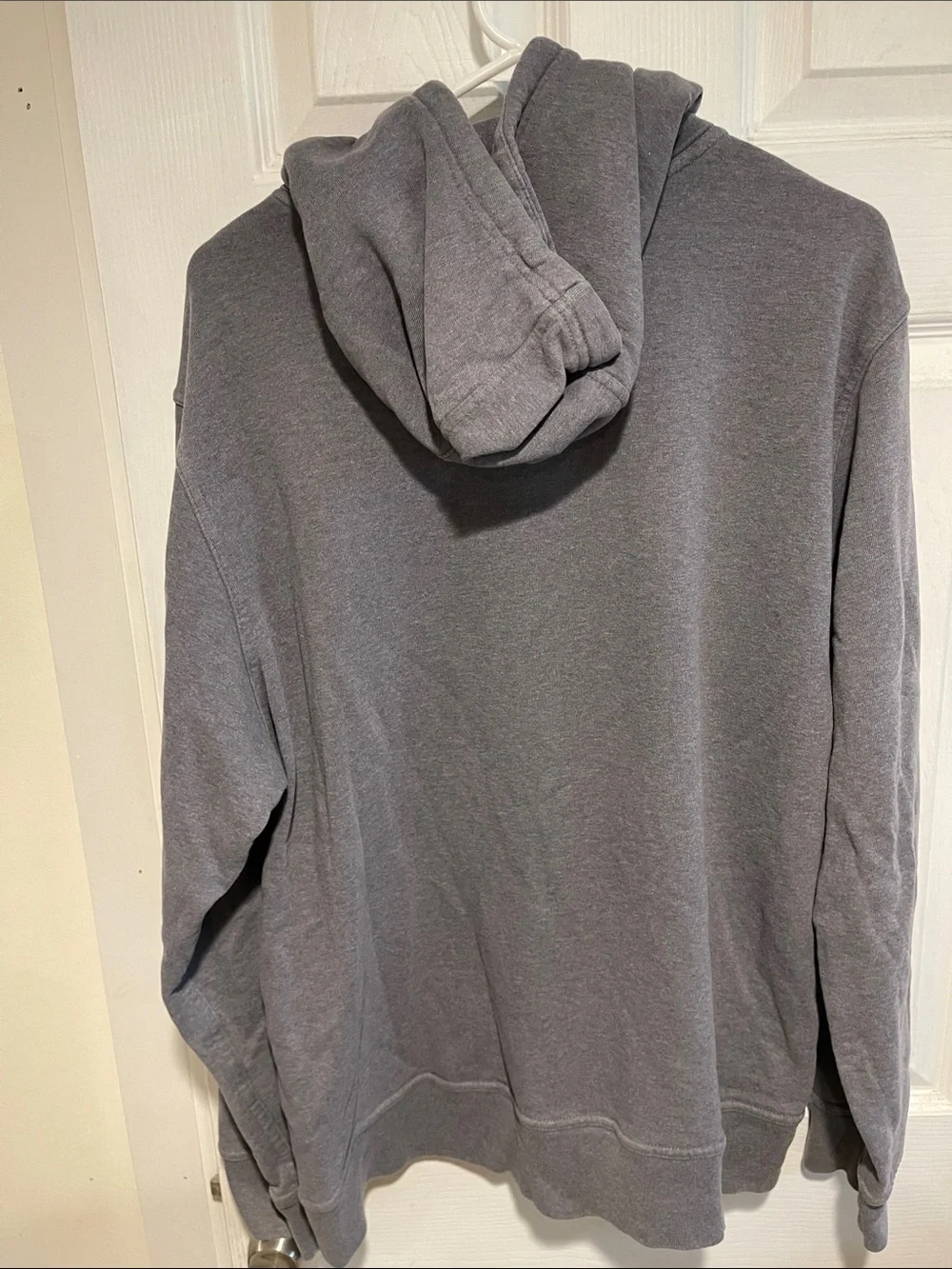 The North Face Gray Pullover Hoodie with Red Logo